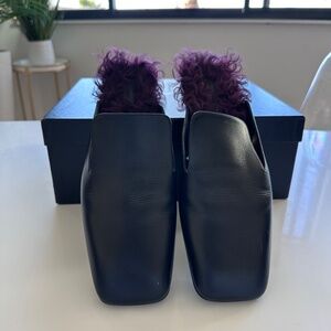 Jil Sander Leather Fur lined Mules